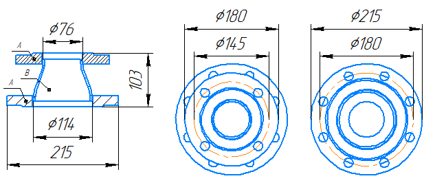 Переход 114x4-76x3,5-1,0-исп.1 ст20 ГОСТ 27590-2005 слайд 5