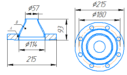 Переход 114x4-57x3-1,6-исп.2 ст20 ГОСТ 27590-2005 слайд 5
