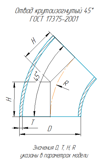 Отвод 45-820х18 исп.2 12Х18Н10Т ГОСТ 17375-2001 слайд 6