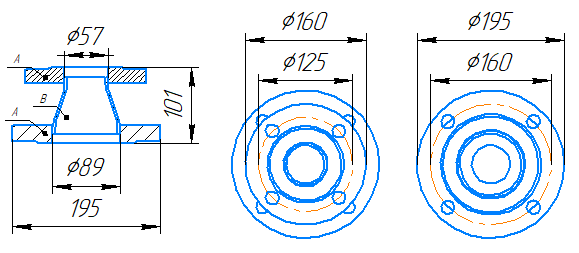 Переход 89x3,5-57x3-1,6-исп.1 ст20 ГОСТ 27590-2005 слайд 5