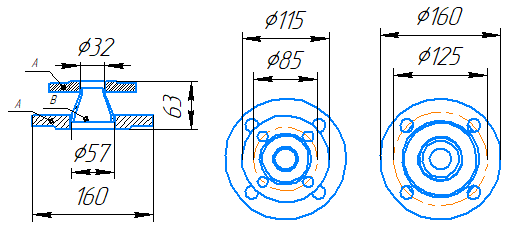 Переход 57x4-32x2-1,0-исп.1 ст20 ГОСТ 27590-2005 слайд 5
