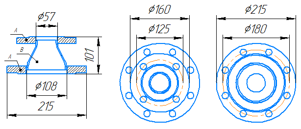 Переход 108x4-57x3-1,0-исп.1 ст20 ГОСТ 27590-2005 слайд 5