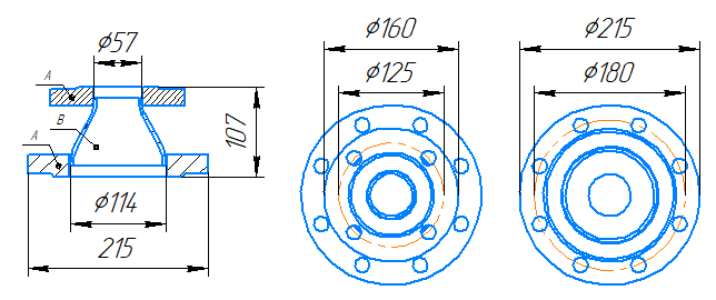 Переход 114x4-57x3-1,6-исп.1 ст20 ГОСТ 27590-2005 слайд 5