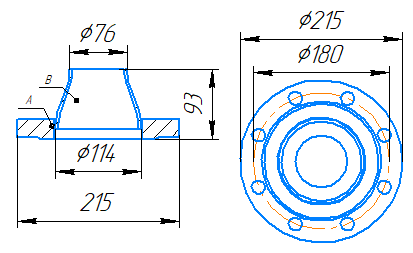 Переход 114x4-76x3,5-1,6-исп.2 ст20 ГОСТ 27590-2005 слайд 5