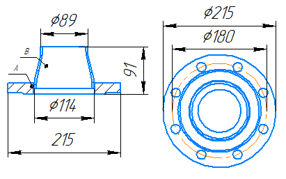 Переход 114x4-89x3,5-1,0-исп.2 ст20 ГОСТ 27590-2005 слайд 5