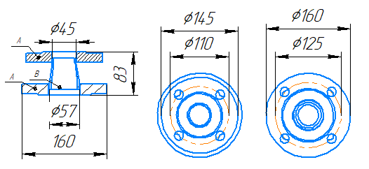 Переход 57x4-45x2,5-1,6-исп.1 ст20 ГОСТ 27590-2005 слайд 5