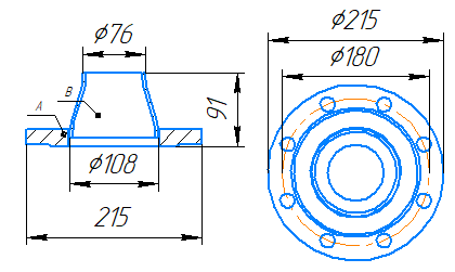 Переход 108x4-76x3,5-1,0-исп.2 ст20 ГОСТ 27590-2005 слайд 5