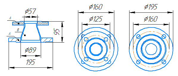 Переход 89x3,5-57x3-1,0-исп.1 ст20 ГОСТ 27590-2005 слайд 5