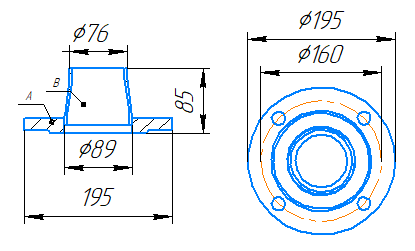 Переход 89x3,5-76x3,5-1,0-исп.2 ст20 ГОСТ 27590-2005 слайд 5