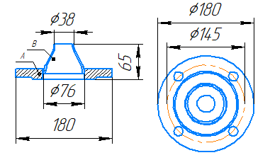 Переход 76x3,5-38x2,5-1,0-исп.2 ст20 ГОСТ 27590-2005 слайд 5