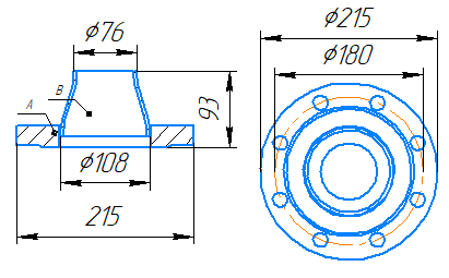 Переход 108x4-76x3,5-1,6-исп.2 ст20 ГОСТ 27590-2005 слайд 5