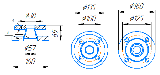 Переход 57x4-38x2-1,6-исп.1 ст20 ГОСТ 27590-2005 слайд 5