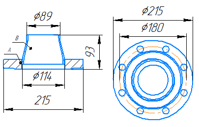 Переход 114x4-89x3,5-1,6-исп.2 ст20 ГОСТ 27590-2005 слайд 5