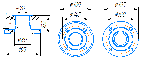 Переход 89x3,5-76x3,5-1,6-исп.1 ст20 ГОСТ 27590-2005 слайд 5